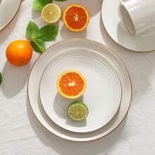 Richmount 12 Pieces Dinnerware Set, Plates And Bowls Sets For 4, Including Dinner Plates, Salad Plates And Cereal Bowls, Dishwasher And Microwave Friendly - White - View 3