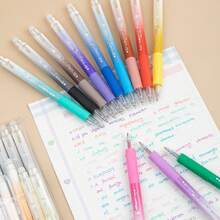 Smooth Erasable Ballpoint Pen For Students, Quick-Dry Erasable Ink, Crystal Blue And Black Colors Available, Minimalist Thermal Erasable Neutral Pen, Water-Based Pen, Essential Back-To-School Writing Stationery Supplies, Ballpoint Pen - Blue - View 9