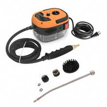 Limpiador a vapor de alta temperatura y alta presión de 1500 W para campanas extractoras de cocina, 6 velocidades ajustables para una limpieza potente, desinfección a alta temperatura de 105 °C (229 °F), rociador curvo extendido y 3 cepillos. - Tipo de Enchufe A USA (110-127V) - Ver 1