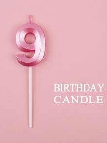 1支粉色0-9钻石形生日蛋糕蜡烛，送给女性的礼物，房间装饰，生日蜡烛，生日装饰，生日快乐，蛋糕蜡烛，毕业季房间装饰 - 粉色 - 查看 13