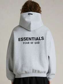Fear Of God Essentials Fleece Hoodie (FW24) Unisex - Màu Xám nhạt - Xem 2