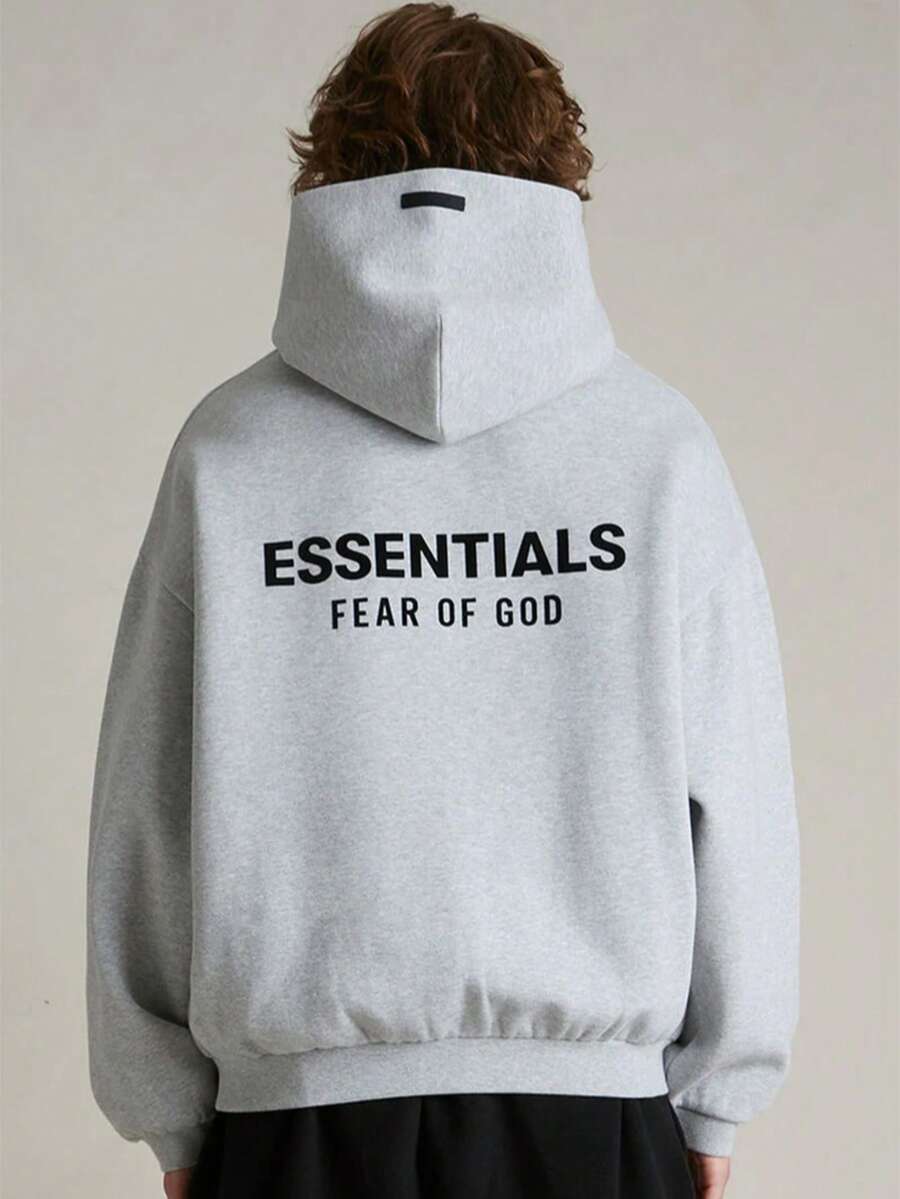 Fear Of God Essentials Fleece Hoodie (FW24) Unisex - 淺灰色 - 查看 1