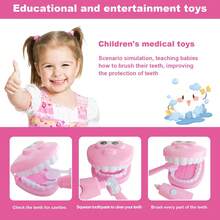 9件套牙医角色扮演玩具套装，包含粉色、紫色、蓝色牙医服装，儿童过家家玩具，养生游戏 - 彩色 - 查看 4