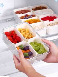 Hộp đựng đồ ăn nhẹ 2/4/8 ngăn, Khay đựng thịt du lịch di động có nắp đậy, Hộp đựng thực phẩm để tủ lạnh, Hộp đựng trái cây và đồ ăn nhẹ, Hộp đựng chia ngăn, Hộp đựng salad, Giữ thực phẩm tươi lâu hơn, Phụ kiện nhà bếp, Chuẩn bị bữa ăn, Dụng cụ nhà bếp - Nhiều màu - Xem 10