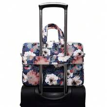 Canvaslove Camellia Pattern Laptop Shoulder Messenger Case Bag With 270 Degree Rebound Bubble Protection For Macbook Pro 15 And 15 Inch-15.6 Inch Laptop - 山茶花(270 緩衝) - 查看 5