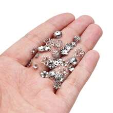 50 unids/lote 15 estilos de tapas de cuentas de flores de hojas de acero inoxidable para fabricación de joyería, tapas de cuentas espaciadoras de costura, accesorios ECSF - 05 - Ver 3