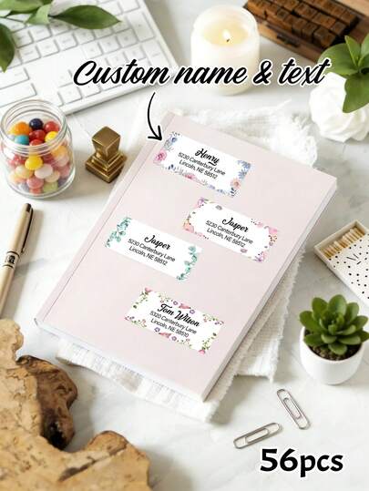 Etiquetas Adesivas Personalizadas de Endereço, Adesivos Personalizados, Etiquetas Adesivas Personalizadas de Crachá, Etiquetas Adesivas, Etiquetas Adesivas de Nome, Adesivos Personalizáveis de Feliz Natal, Adesivos de Presente, Adesivos Personalizados, Usados como Selos de Envelope, Aniversário, Família, Dia das Mães, Família