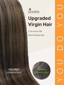 DOORES 50g 20pcs Tape-In Hair Extensions 100% Natural Human Remy Hair Heat-Resistant Dyeable Seamless Glue Tape Straight Hair Extensions For Volume And Length - S2/6 - View 3