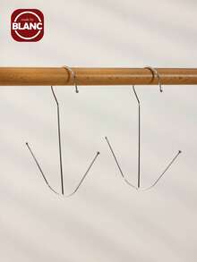 1-20pcs Stainless Steel Shoe Drying Rack, Household Shoe Drying Rack, Outdoor Balcony Windproof Hook, Drying Rack - Silver - View 2