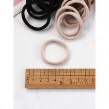 50/100pcs Minimalist Women High Elastic Hair Tie, Suitable For Everyday Use,Woman Head Accessories, Woman Hair Accessories Hair Ties Ponytail Holders Hair Elastics Hair Rubber Bands Scrunchies Hair Rope ,Gym Sport Outfit - 黑色 - 查看 4