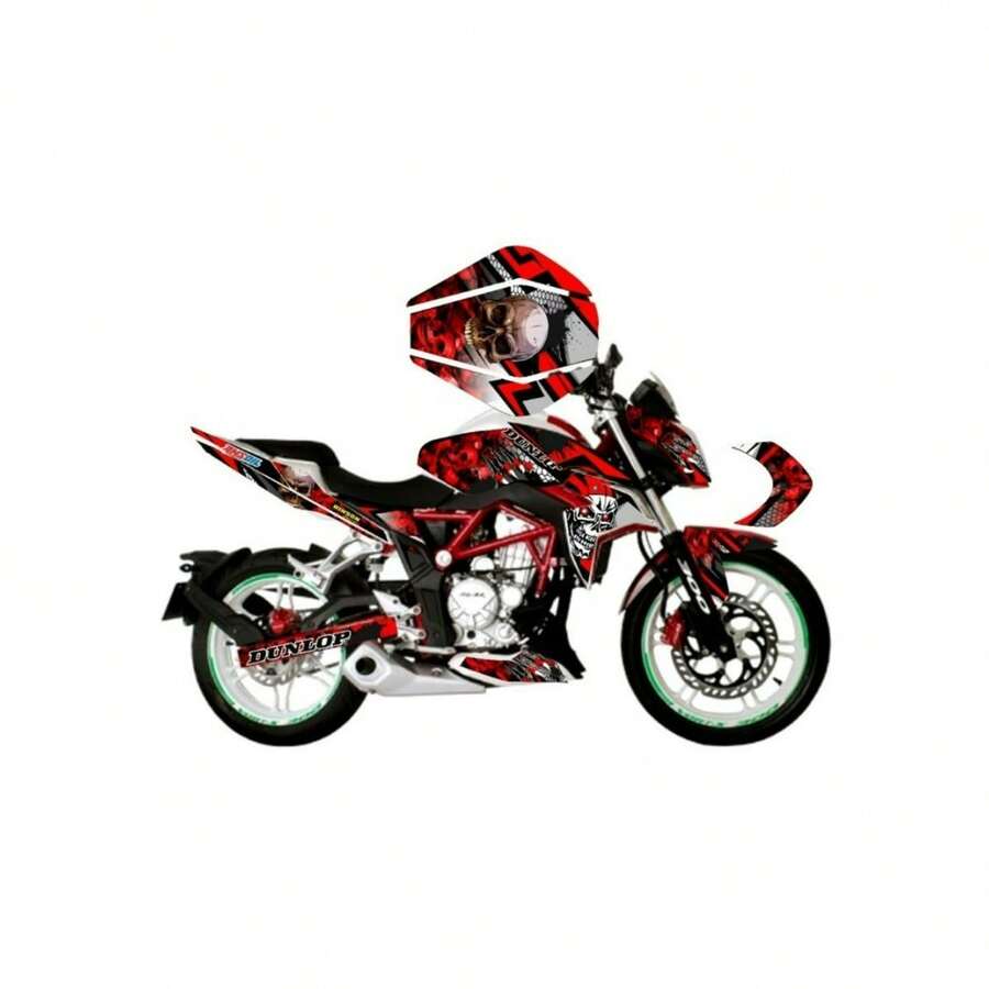 Vort-X 300 Vortx Graphics Wrap Vinyl Italika Sticker Kit - Model 2 - View 1