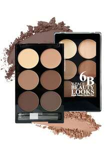 Paleta de polvos mate de contorno de 6 colores | Compacto definidor de rostro en V, de larga duración y resistente al agua | Altamente pigmentado, cobertura construible para un look esculpido | Ideal para maquillaje de día y noche - Multicolor - Ver 5