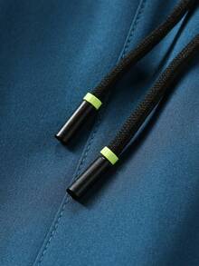 男士夏季透气短裤，户外运动跑步健身宽松短裤，徒步骑行 - 寶藍色 - 查看 4