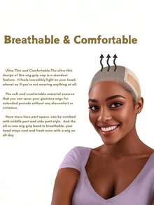 Bộ 4 món tóc giả | Mũ lưới trong suốt chống trượt + Băng đô nơ + Lược chải chân tóc | Dụng cụ cố định không cần keo dán | Màu nâu/đen/màu da # Khuyến mãi Halloween # Dụng cụ tạo kiểu tóc # Hàng mới về - Nhiều màu - Xem 5