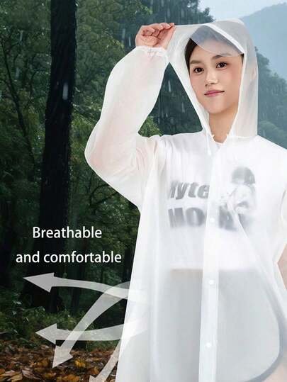 1 Áo mưa tái sử dụng có mũ trùm đầu lớn, che phủ toàn thân, áo mưa dày dặn dành cho người lớn, thích hợp cho hoạt động ngoài trời, đi bộ đường dài, mang theo một người, cách nhiệt, phù hợp cho Ngày Valentine, thú cưng, lễ hội, mùa xuân/hè, quà tặng cho phù dâu, trang trí phòng ngủ trong nhà, bãi biển, du lịch, unisex, kỳ nghỉ