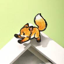 Cute Fox Enamel Brooch, Fashion Decorative Brooch Pin, Badge, Jewelry Gift Gifts For Mother, Father, Graduation, And Teacher - Multicolor - View 3
