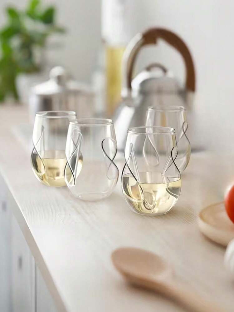 Creative Spiral High Borosilicate Glass Coffee Cup, Household Red Wine Whiskey Glass, High-Quality Transparent Glass Cup - Transparent - View 7