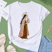 T-Shirt, DO EVERYTHING WITH LOVE, First Communion, Catechist, Catholics, Christian, Mary, Church, Evangelize, Fashion, Plus Size Fashion - 白色 - 查看 1