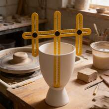 陶瓷高度测量工具，带夹子的陶器高度规，用于重复成型的陶器工具 - 彩色 - 查看 3