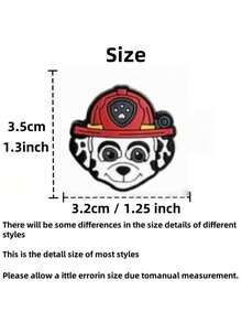 Paw Patrol 12个/20个汪汪队立大功系列卡通鞋饰，包含毛毛、阿奇、路马、天天、珠珠、追踪犬、灰灰、天天、霸王龙、野猫和自由女神像等角色，采用柔软的PVC橡胶制成。 - 彩色 - 查看 8