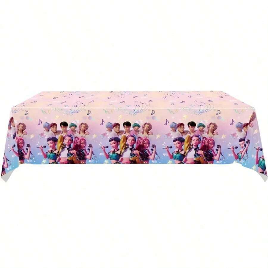 1PC Birthday Tablecloth, Suitable For Various Parties, Birthday Parties, Etc. - Multicolor - View 1