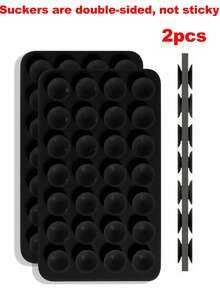 1pc/2pcs Upgraded Thicker & More Silicone Suction Cup Phone Holder, 13 Color Options, Difference Only In Color/Quantity, Portable Movable Square Double-Sided Phone Stand - Multicolor - View 23