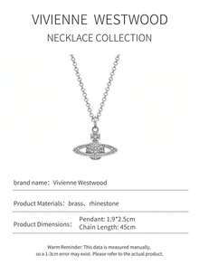 Vivienne Westwood Mini Bas Relief Pendant Necklace/1 PC - Silver - View 3