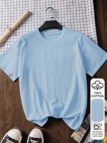 2026 鲸鲨印花 100% 纯棉短袖 T 恤，夏季 T 恤，图案 T 恤，休闲夏季，纯棉 T 恤，夏季上衣，东方美学街头风 T 恤 - 100% 优质纯棉复活节印花 T 恤，2026 返校季，校园穿搭灵感，返校必备，开学第一天，2026 返校时尚，复古女式上衣，学院风 - 淺藍色 - 查看 3