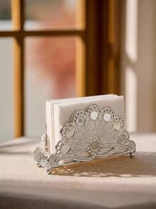 Cirelle 1个欧式立式纸巾架，金属复古餐桌餐巾夹，餐厅纸巾盒 - 彩色 - 查看 6