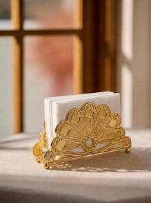 Cirelle 1个欧式立式纸巾架，金属复古餐桌餐巾夹，餐厅纸巾盒 - 彩色 - 查看 3