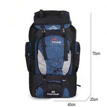 80L Extra Large Hiking Camping Backpack Rucksack Waterproof Travel Luggage Bag Blue - Blue - View 4