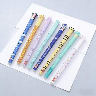 12pcs Pen And Refill Set, Erasable Gel Pens, Includes 2 Pens + 10 Refills, For Writing, Drawing, Highlighting, Marking, Suitable For Everyday Use