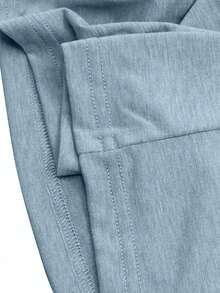 FEIAO 男士休闲运动风撞色门襟轻薄长袖 Polo 衫，可叠穿或单穿，轻松打造日常休闲造型 - 藍色 - 查看 6