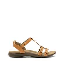 Women's Flat Sandals With Arch Support Adjustable Strappy Comfort Walking Sandals Casual Summer Everyday Shoes - 摩卡棕 - 查看 3