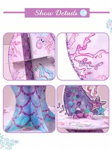 1 Set Purple Mermaid Shaped Cake Stand, Mermaid Theme Birthday Party Dessert Display Rack, Mermaid Tail Pattern Cupcake Stand, Suitable For Cake Decoration, Mermaid Theme Baby 1st Birthday Party Decor, Kitchen Decor, Room Decor, Gender Reveal Party Decor, Wedding Decor, Baby Shower Party Supplies, Mermaid Decorations, Party Favors - Purple Mermaid - View 7