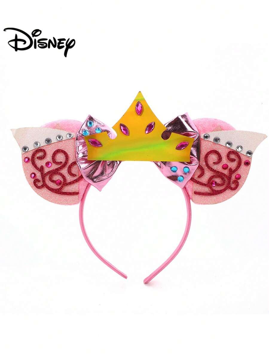 1pc Disney Cartoon Cute Bow, Mickey Ears Headband Birthday Party Cartoon Bow Hair Accessory, Suitable As Valentine's Day Gift - Multicolor - View 1