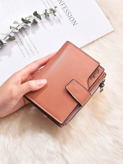 SHABILI Slim Men's Wallet, Fashion New Short Bifold Wallet, Multi-Card Slots, Snap Closure, Vertical Style, Business Soft Leather Wallet