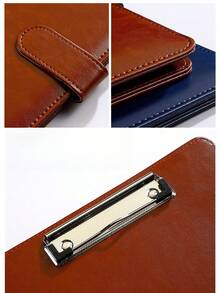 A4 File Folder With Clipboard, Faux Leather Portfolio, Professional Writing A4 Clipboard, Interview Resume, Writing Board, Business Office, Meeting, Back To School Supplies - Ideal Organizer, Back To School Gift - A4 - View 7