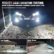 HYNBYZJ 2个装 H7 H4 LED 汽车大灯 250W CANBUS 灯泡 H1 H9 H11 HB3 9005 HB4 9006 灯管，三根铜管，适用于 12V 汽车 - A - 查看 7