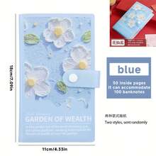 1pc Wealth Garden Coin Collection Book, (Outer Shell PVC + Inner Pages PP), Double-Sided 50 Sheets, Can Store 100 Antique Coins - Multicolor - View 7