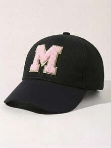 1pc Adjustable Baby Baseball Cap - Soft Alphabet Letter Infant Sun Hat - Unisex Newborn & Toddler Daily Wear Hat (A-Z Letters) - Multicolor - View 10