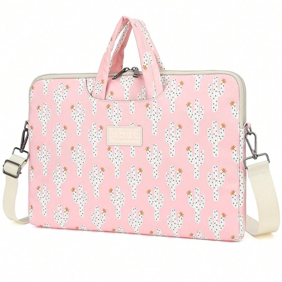 DACHEE Laptop Shoulder Bag For 15 Inch/15.6 Inch  Pro - PinkCactus(07)15inch156inch - View 1
