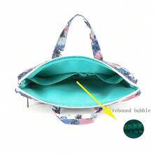 Canvaslove Muti-Pockets Laptop Sleeve Case Bag,Rebound Bubble Cushioned Laptop Shoulder Bag Fits Laptop 15.6 Inch-16 Inch (Camellia) - Camellia(muti-pockets) - View 3