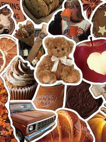 53pcs Fall Retro Stickers Handbook Laptop Phone Case Luggage Guitar Skateboard Graffiti Stickers - Fall Retro Stickers - View 1