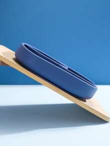 1pc Divided Suction Bowl, Creative 3-Compartment Silicone Dinner Plate - Multicolor - View 6