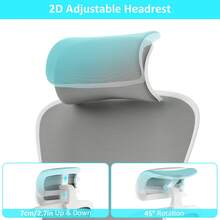 Ergonomic Office Chair With 360° Rotation And Adjustable Lumbar Support, Desk Chair Office Chair For Executive Work, Study, Home Office, 136KG Load Capacity - Grey - View 6
