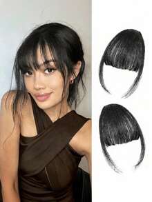 2pcs High Temperature Fiber Bangs Wigs, Casual Style For Women, Suitable For Daily Commute And All Seasons, Claw Clips, Hair Barrettes - Multicolor - View 15