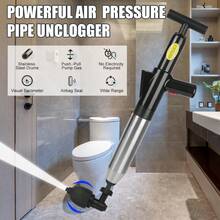 Sewer Pipe Unblocker Toilet Plunger High Pressure Drain Plunger Air Drain Blaster Dredge Clog Remover - A - View 12