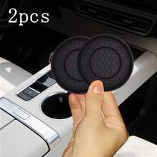 2pcs Universal Car Cup Holder Mats, Premium Rubber Cup Pads In Multiple Colors, Non-Slip Dust-Proof Easy To Clean Interior Accessories, Dedicated Cup Holder Protective Mats! Premium Rubber In Multiple Colors Available - 2pc Double-ring Mesh Anti-slip Coaster - View 16