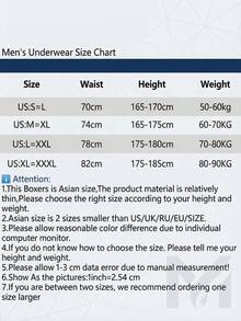 4pcs Men's Printed Boxer Briefs, Comfortable Elastic Waist Men's Boxer Shorts - Multicolor - View 6
